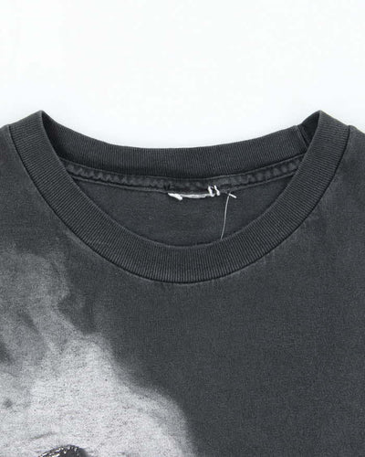 Vintage Ghost Rider Flaming Head Faded T-Shirt - L