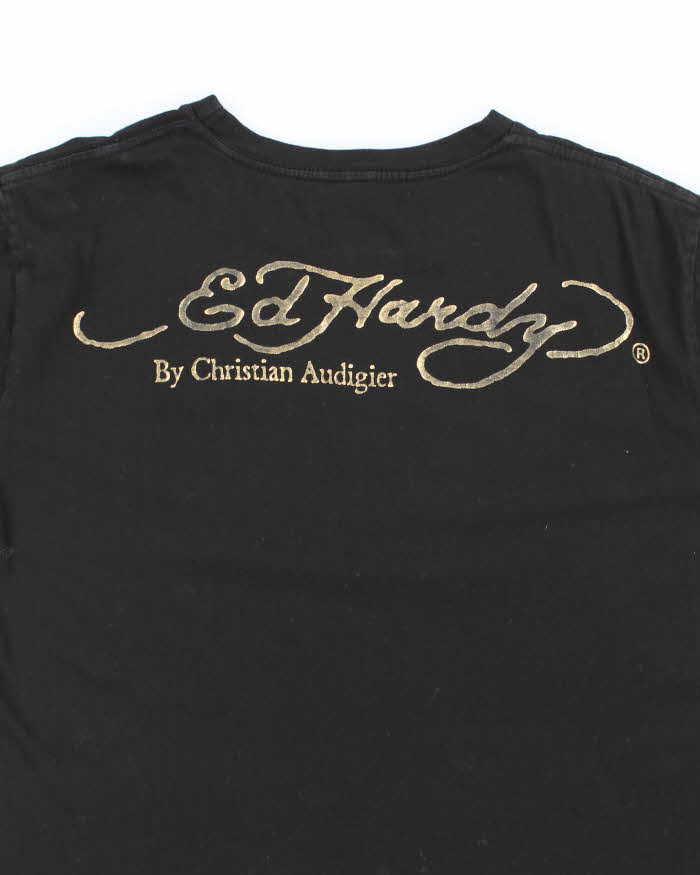 Vintage Y2K Ed Hardy Traditional Dragon Graphic T-Shirt - L