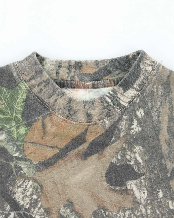 Vintage 00s Mossy Oak Camouflage T-shirt - M