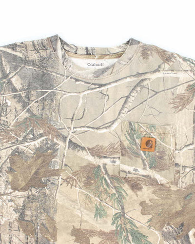 Vintage Carhartt Realtree Oversized Camouflage T-shirt - L
