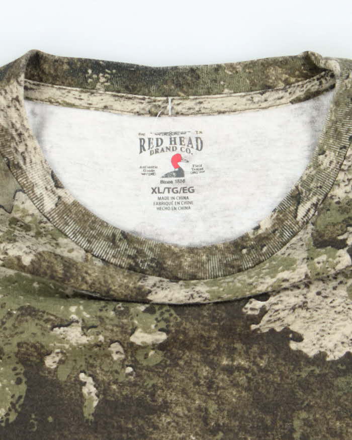 Vintage 00s Red Head Drand Co Camouflage T-shirt - XL