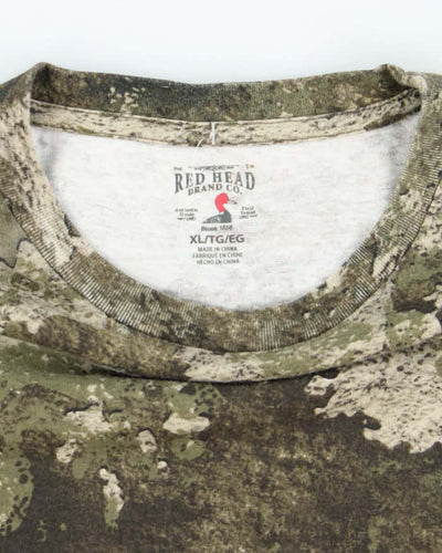 Vintage 00s Red Head Drand Co Camouflage T-shirt - XL