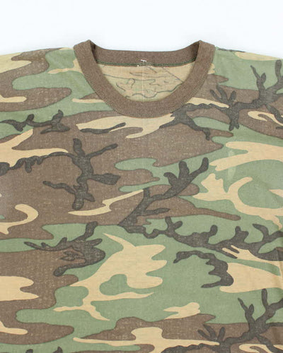 Vintage 90s Camouflage Single Stitch T-shirt - M