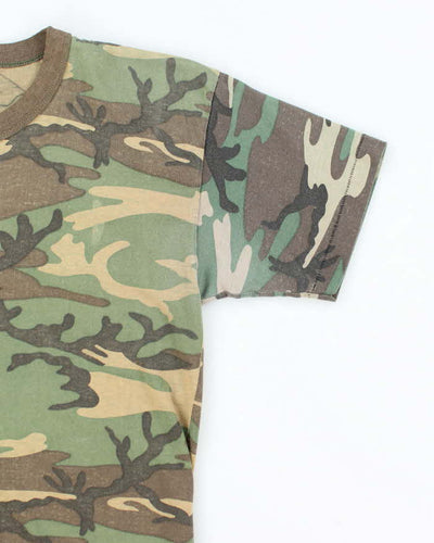 Vintage 90s Camouflage Single Stitch T-shirt - M