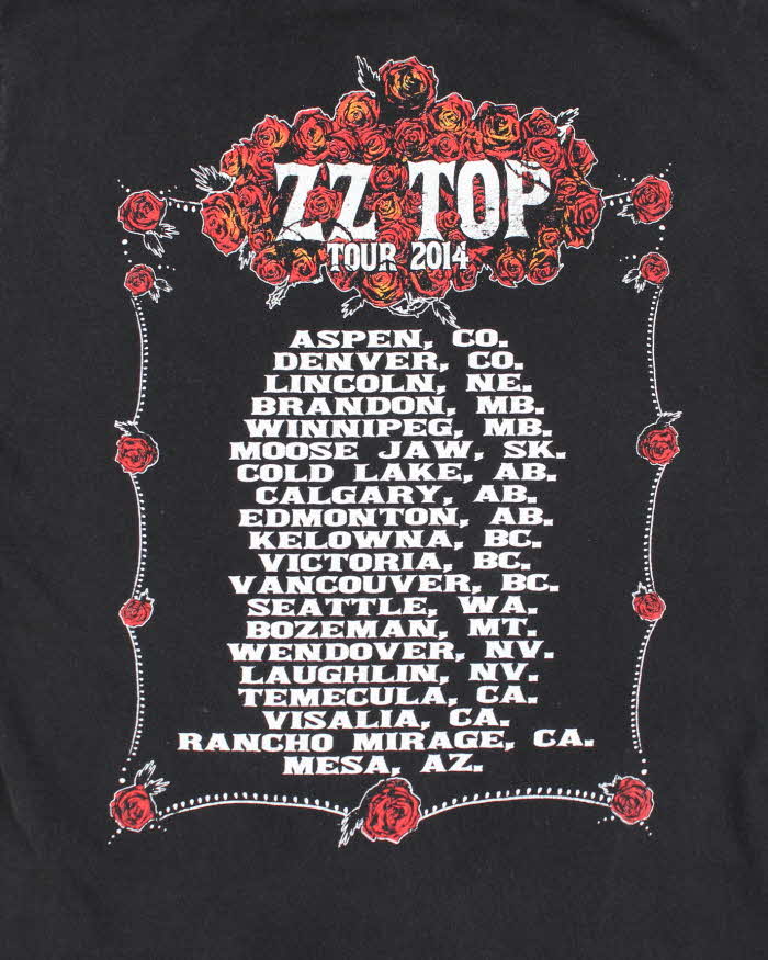 Vintage ZZ Top Tour 2014 T-shirt - L