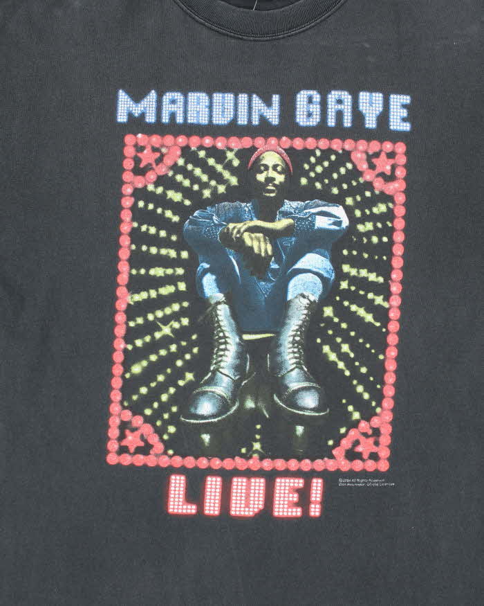 Vintage Marvin Gaye Live! 2004 T-shirt - M