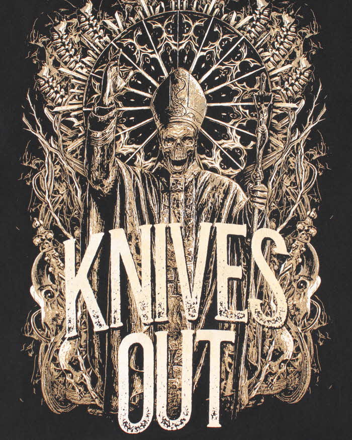 Vintage Knives Out Graphic T-shirt - L