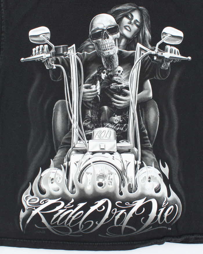 Vintage Ride Or Die Graphic T-shirt - XL
