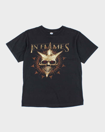 Vintage In Flames Black Short Sleeve T-shirt - M