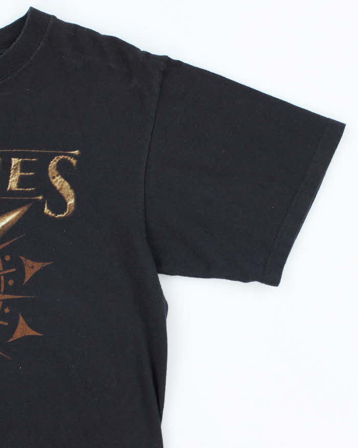 Vintage In Flames Black Short Sleeve T-shirt - M