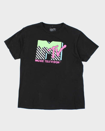 Vintage MTV Black Short Sleeve T-shirt - M