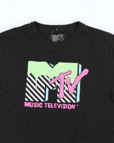 Vintage MTV Black Short Sleeve T-shirt - M