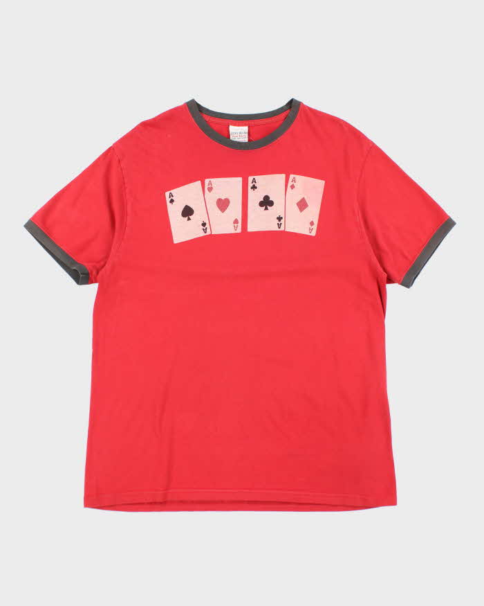 Vintage Lucky Brand Playing Cards T-shirt - XL