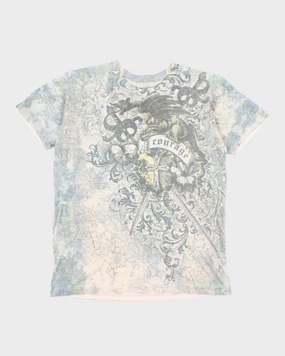 Vintage Y2k 00s Vick Mayhem All Over Print T-shirt - L