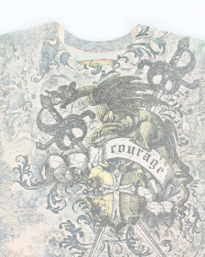 Vintage Y2k 00s Vick Mayhem All Over Print T-shirt - L