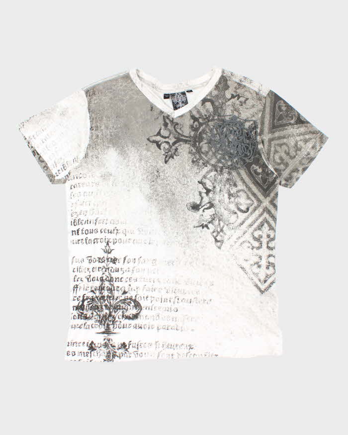 Vintage Y2k 00s Roar All Over Print T-shirt - L