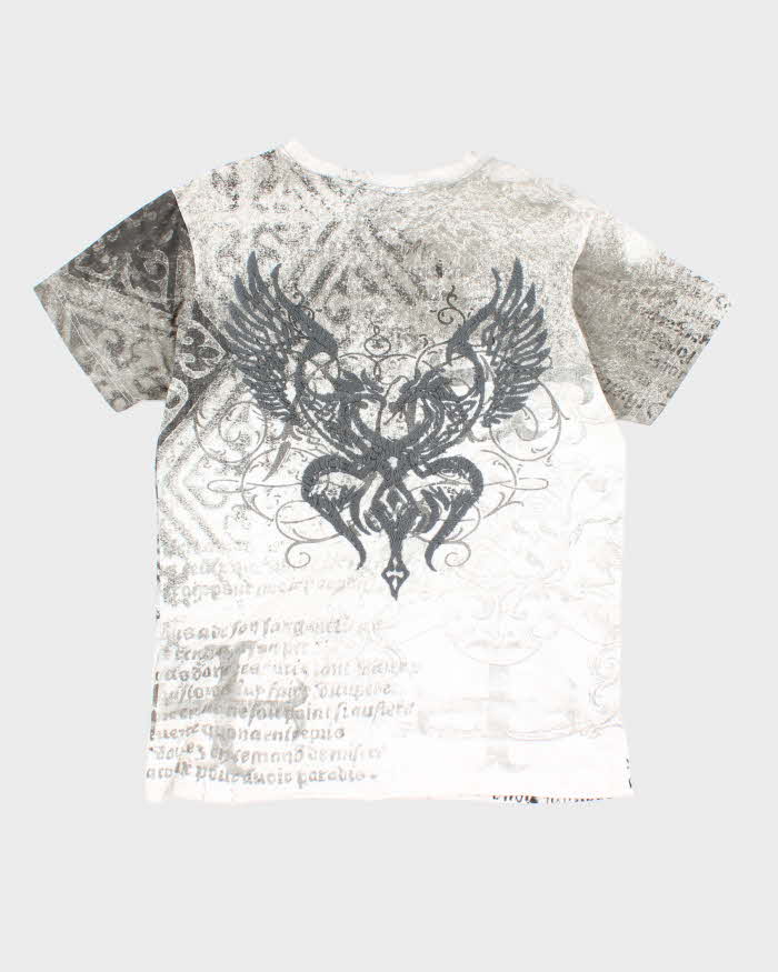Vintage Y2k 00s Roar All Over Print T-shirt - L
