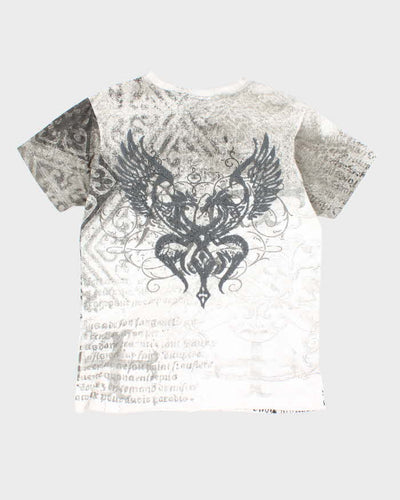 Vintage Y2k 00s Roar All Over Print T-shirt - L