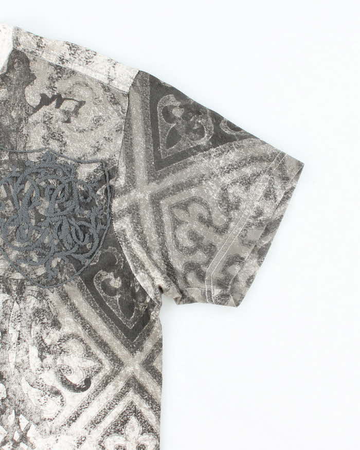 Vintage Y2k 00s Roar All Over Print T-shirt - L