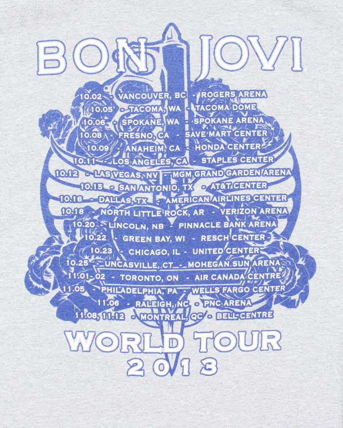 Vintage Bon Jovi What About Now Tour T-shirt - L
