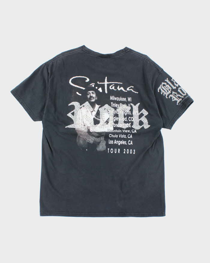 Vintage 2000s Carlos Santana Rhinestone Tour T-shirt - L