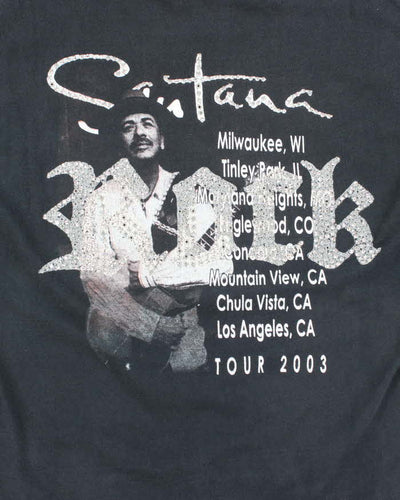 Vintage 2000s Carlos Santana Rhinestone Tour T-shirt - L