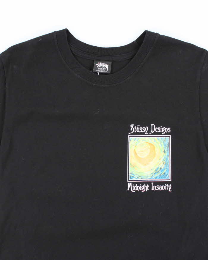 Vintage 00s Stussy Midnight Insanity T-shirt - S