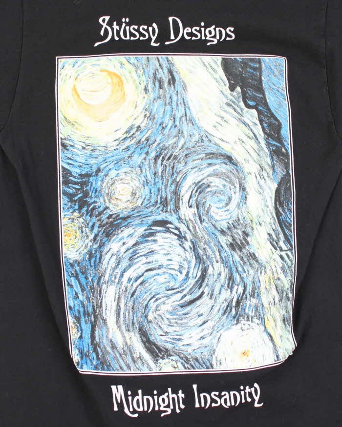 Vintage 00s Stussy Midnight Insanity T-shirt - S