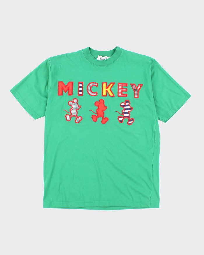 Vintage Disney Mickey Mouse Embroidered T-shirt - S
