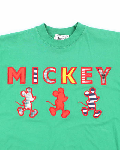 Vintage Disney Mickey Mouse Embroidered T-shirt - S