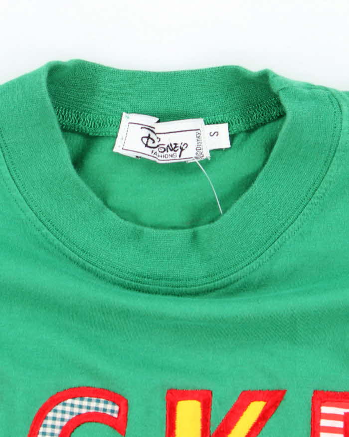 Vintage Disney Mickey Mouse Embroidered T-shirt - S