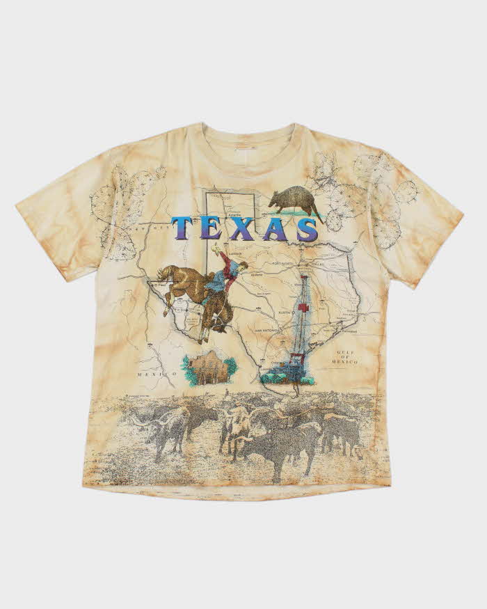 Vintage Texas All Over Print T-shirt - XL