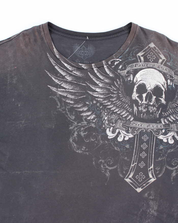 Vintage Y2k 00s Xzavier All Over Print T-shirt - XL