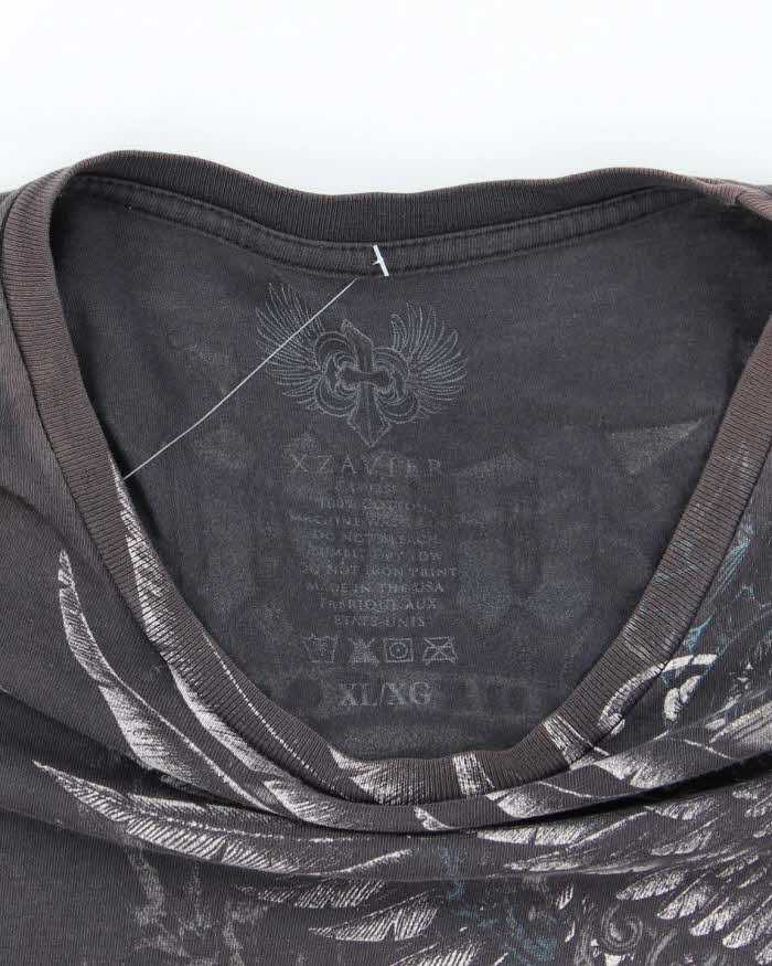 Vintage Y2k 00s Xzavier All Over Print T-shirt - XL
