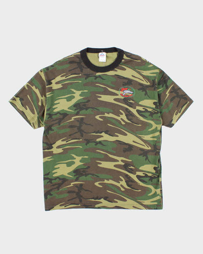 Vintage Sarcee Fish & Game Assoc Camouflage T-shirt - XL