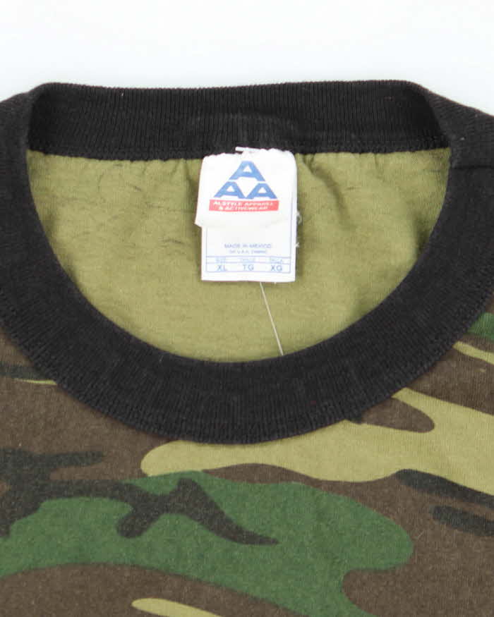 Vintage Sarcee Fish &amp; Game Assoc Camouflage T-shirt - XL
