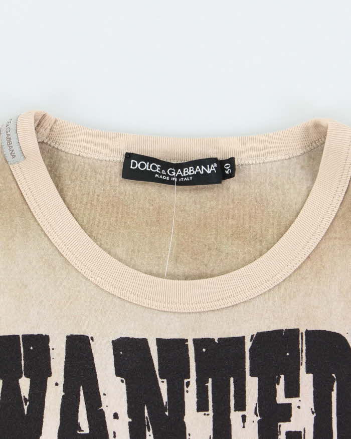 Vintage Y2k 00s Dolce &amp; Gabbana All Over Print T-shirt - M