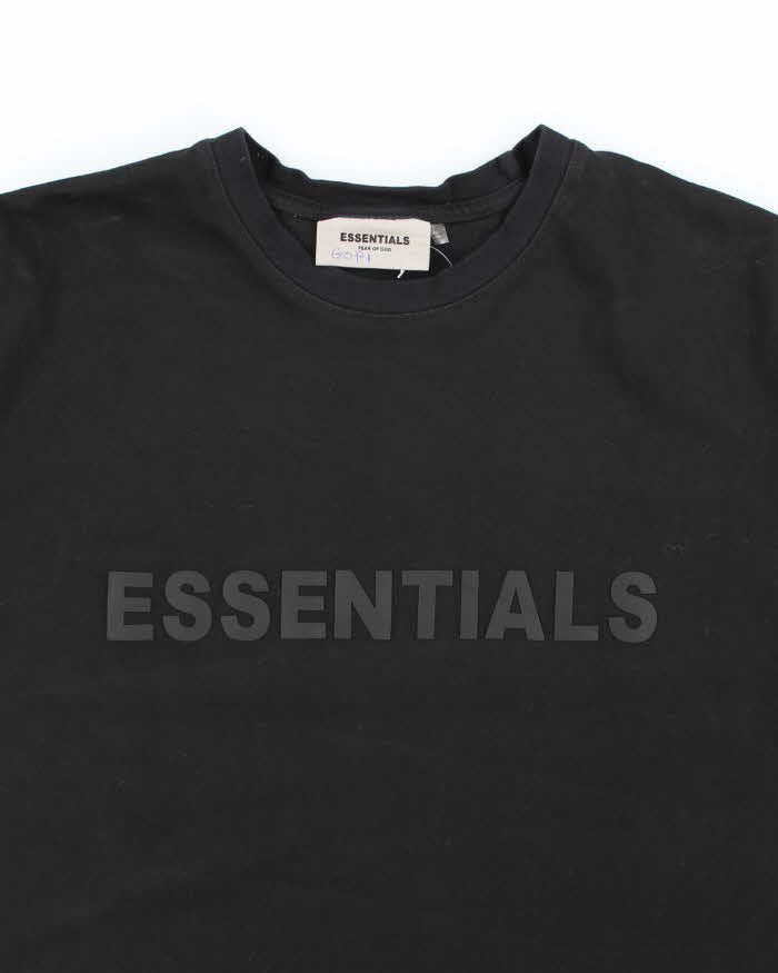 Essentials Black Short Sleeve T-shirt - L