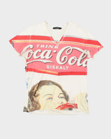 Vintage 2000's Dolce &amp; Gabbana All Over Print Coca Cola T-Shirt - M