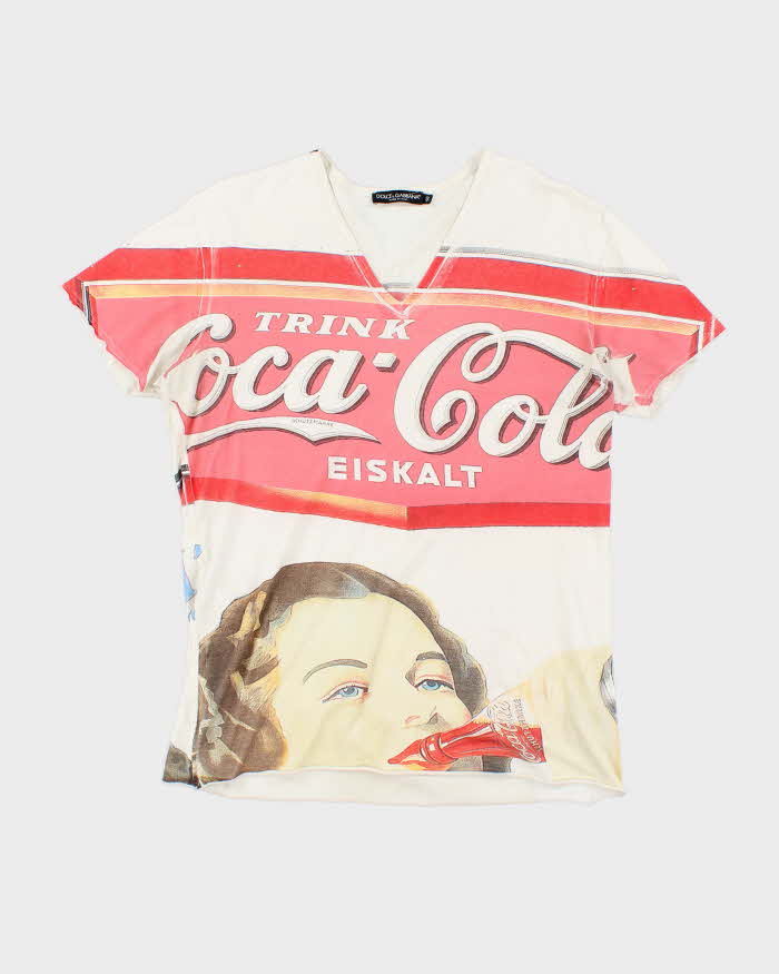 Vintage 2000's Dolce &amp; Gabbana All Over Print Coca Cola T-Shirt - M