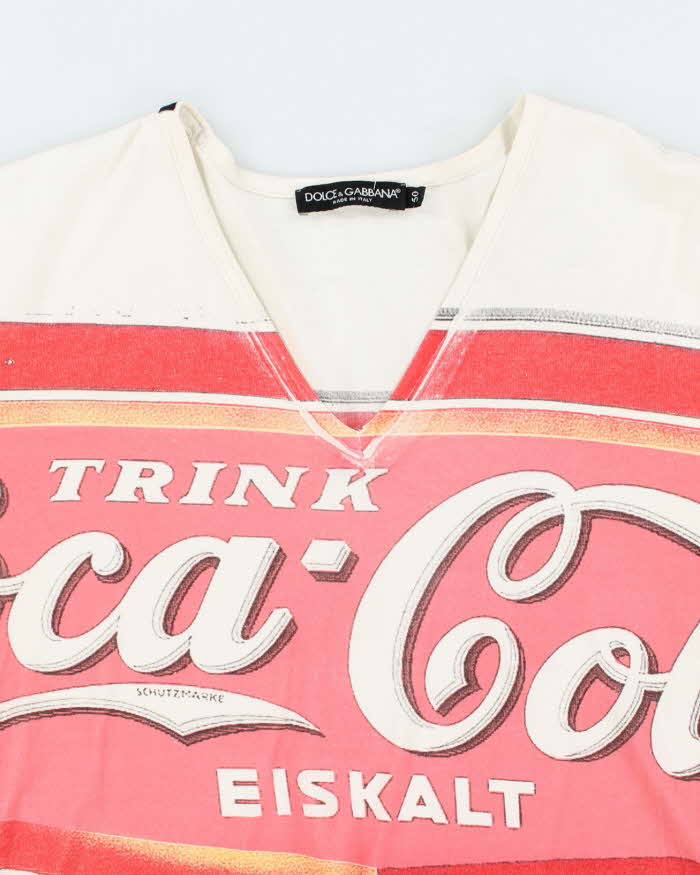 Vintage 2000's Dolce &amp; Gabbana All Over Print Coca Cola T-Shirt - M