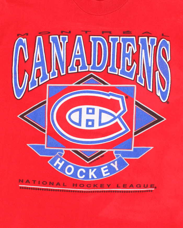 Vintage 90's Montreal Canadians Hockey Graphic T-Shirt - S
