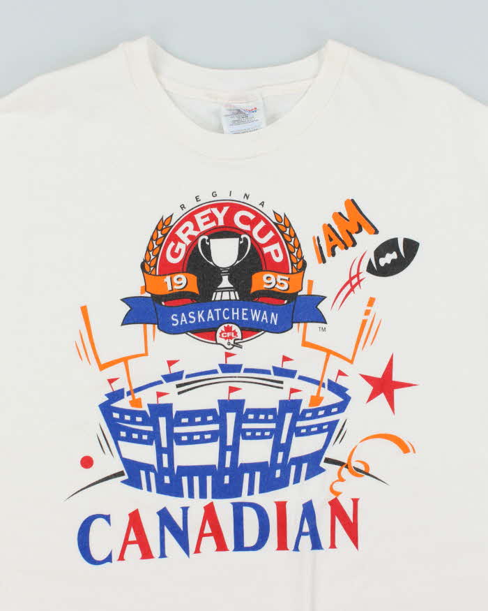 Vintage 90's Canadian Grey Cup Graphic T-Shirt - XL