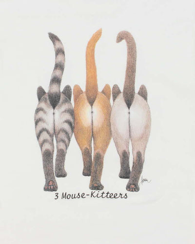 Vintage 90's Three Mouse Cats Graphic T-Shirt - M