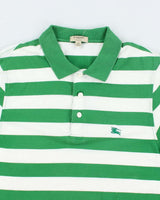 Vintage Burberry Striped Slim Fit Polo Shirt - XL