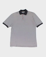 Vintage 2000's Burberry Golf Striped Lightweight Polo Shirt - M