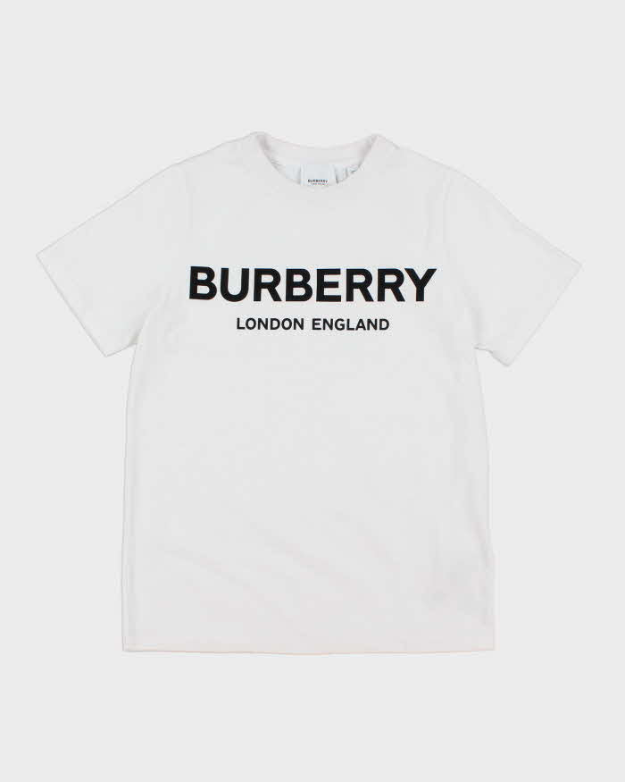 Vintage 2000's Burberry Spell Out Graphic T-Shirt - S