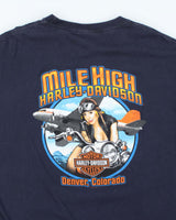 Vintage 2000's Harley Davidson Lightning Graphic Long Sleeved T-Shirt - XL