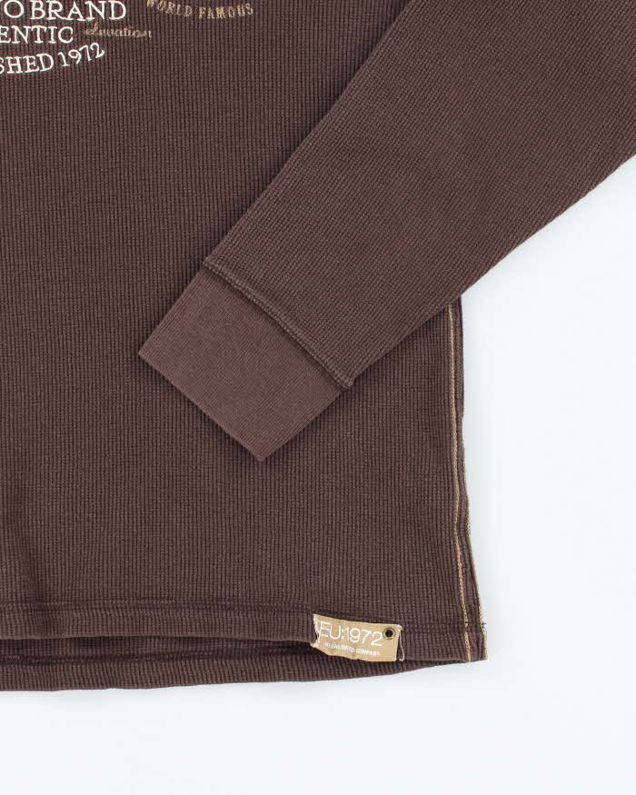 Vintage Y2K Ecko Embroidered Waffle Long-sleeve T-Shirt - XL