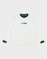 Vintage Nike Embroidered Logo Moc-Neck Long-sleeve T-Shirt - M